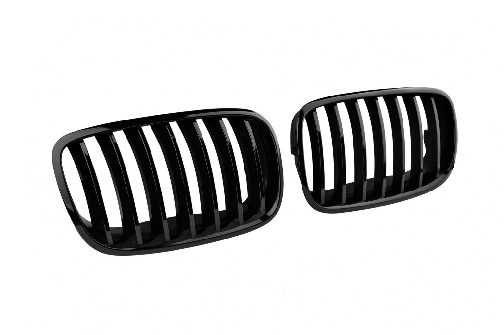 Kidney Grilles Black Lacquer for BMW X5 E70 (2007-2013) X6 E71 (2008-2011)