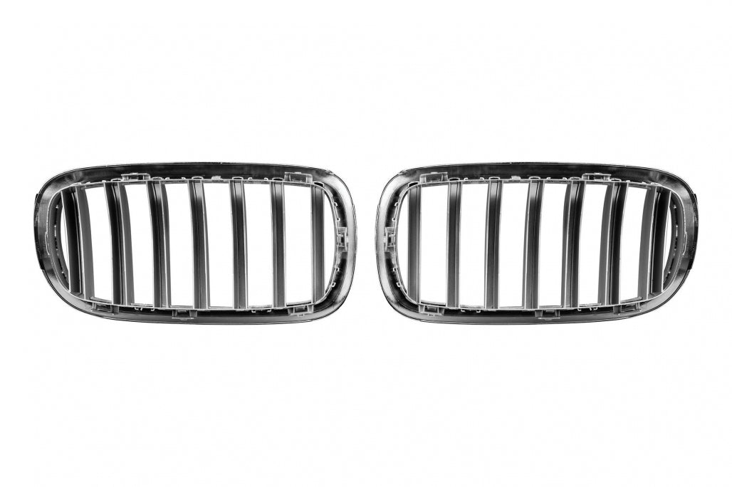 Kidney Grilles Chrome Gray for BMW X5 F15 (2013-2018) X6 F16 (2014-2019)