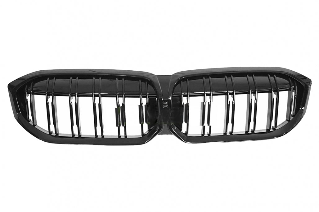 Kidney Grilles Double Stripe M Design Piano Black for BMW 3 Series G20 G21 LCI (2023–2025)
