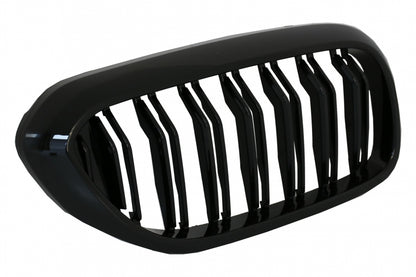 Kidney Grilles Double Stripe M Design Piano Black for BMW 5 Series G30 G31 (2017–2019)