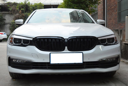Kidney Grilles Double Stripe M Design Piano Black for BMW 5 Series G30 G31 (2017–2019)