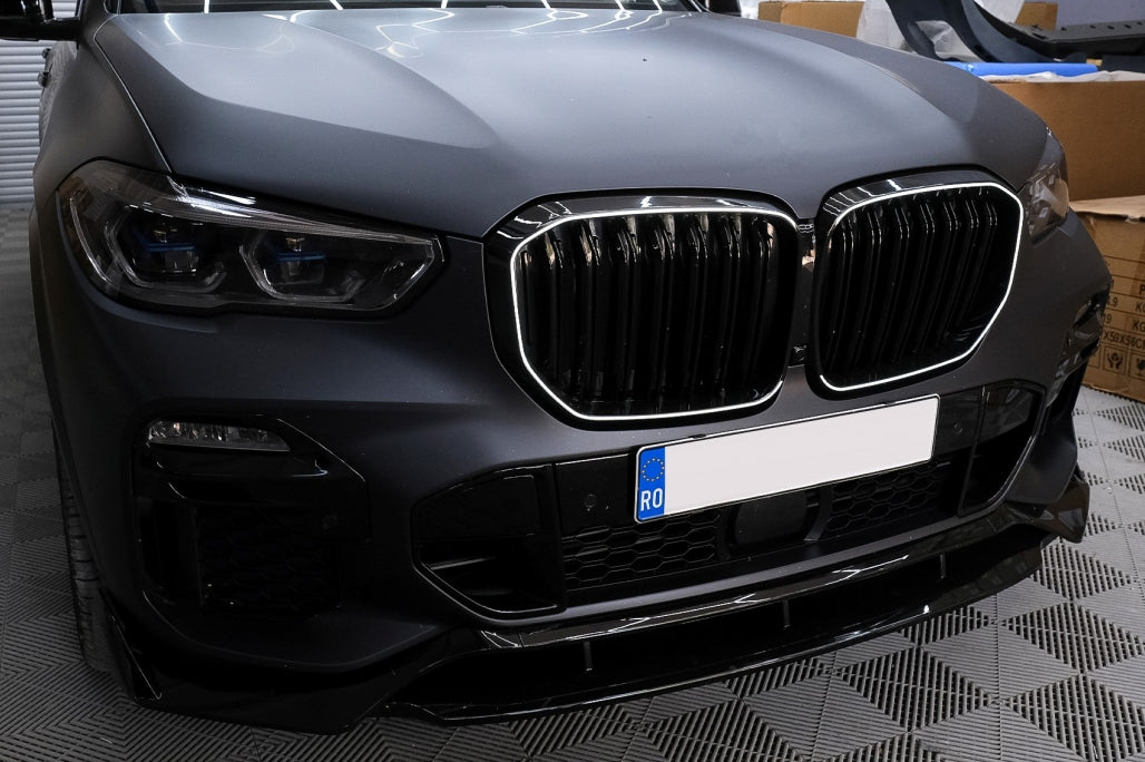 Kidney Grilles Double Stripe M Design Piano Black for BMW X5 G05 (2018-Up)