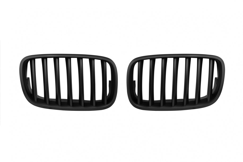 Kidney Grilles Matte Black for BMW X5 E70 (2007-2013) X6 E71 (2008-2011)