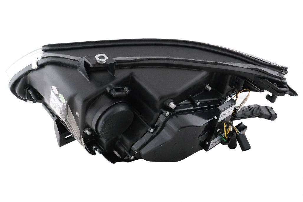 LED Angel Eyes Headlights Black LCI Design for BMW 5 Series E60 E61 (2003–2007)