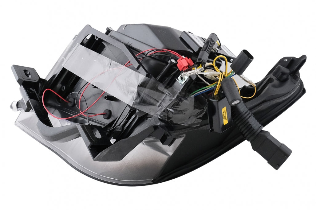 LED Angel Eyes Headlights Black LCI Design for BMW 5 Series E60 E61 (2003–2007)