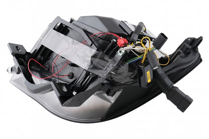 LED Angel Eyes Headlights Black LCI Design for BMW 5 Series E60 E61 (2003–2007)