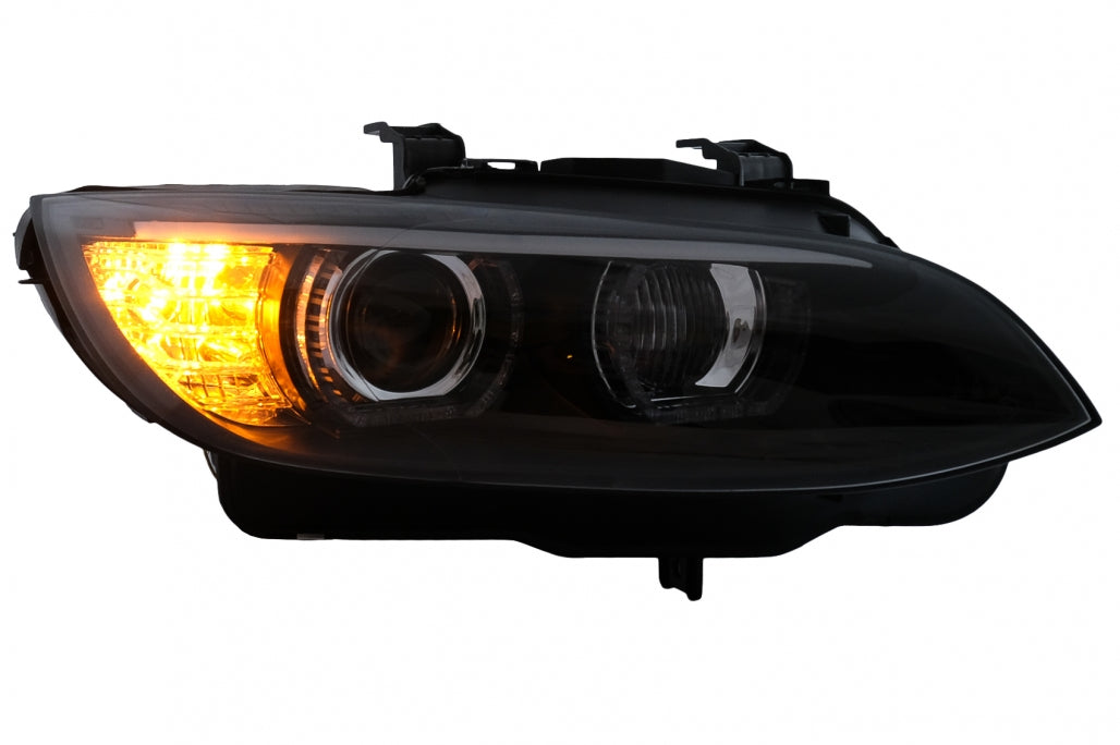 LED Angel Eyes Xenon Headlights Black for BMW 3 Series E92 E93 (2006–2010)