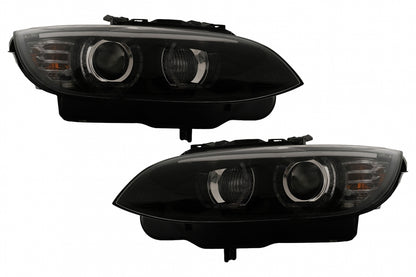 LED Angel Eyes Xenon Headlights Black for BMW 3 Series E92 E93 (2006–2010)