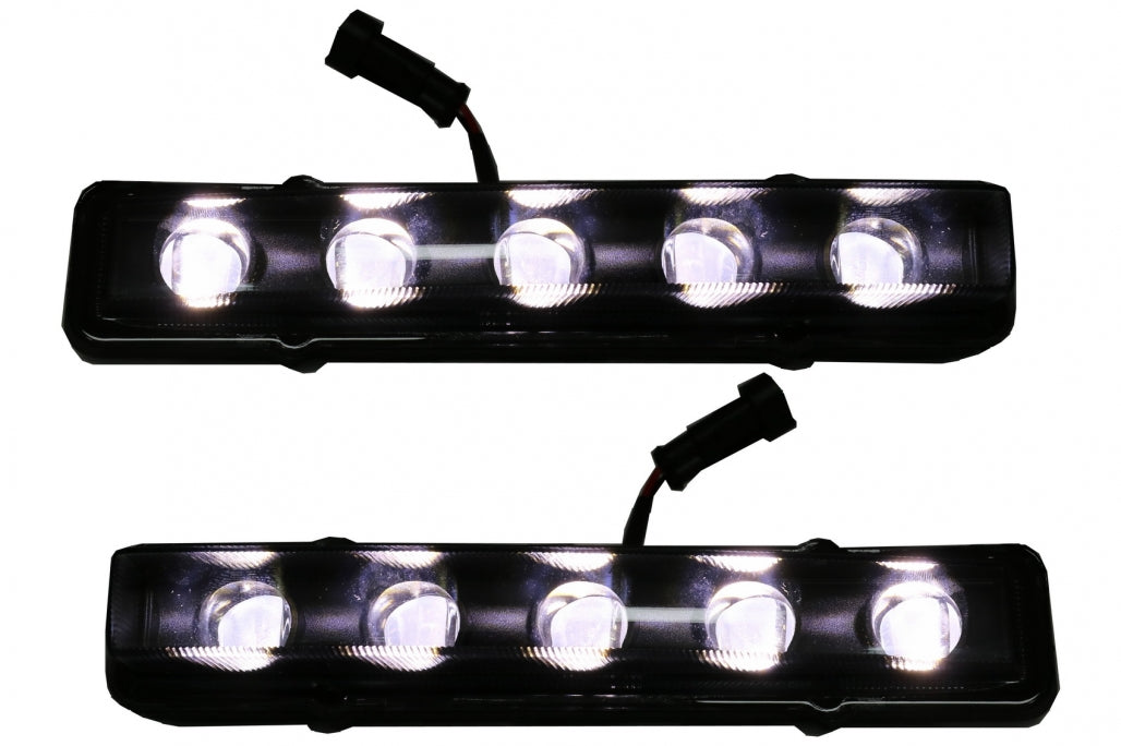 LED DRL Daytime Running Lights G65 Design Black for Mercedes G-Class W463 (1989–2012)