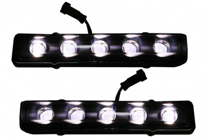 LED DRL Daytime Running Lights G65 Design Black for Mercedes G-Class W463 (1989–2012)