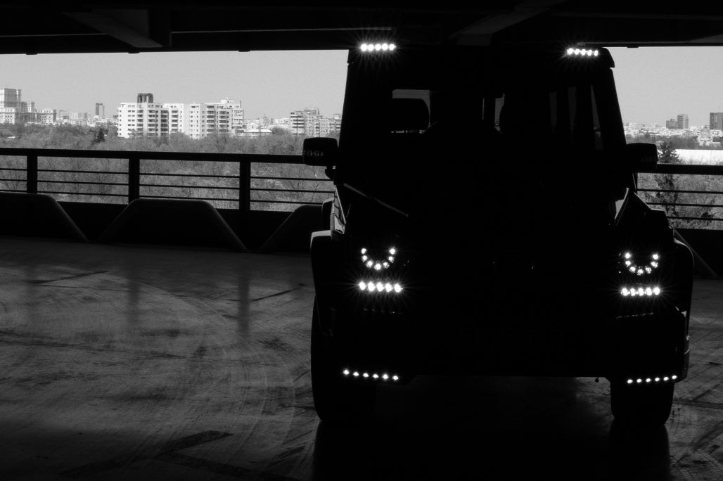LED DRL Daytime Running Lights G65 Design Black for Mercedes G-Class W463 (1989–2012)