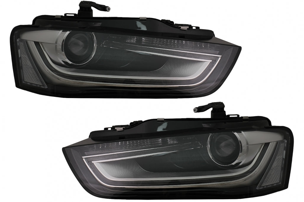 LED DRL Headlights Black for Audi A4 B8.5 Facelift Xenon (2012–2015)