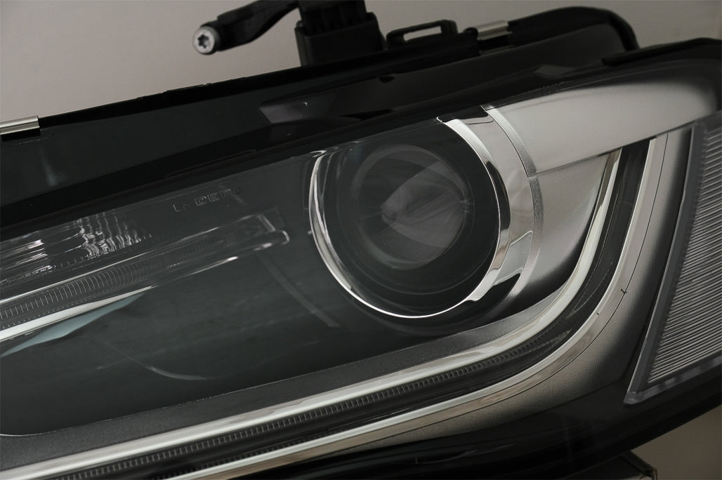 LED DRL Headlights Black for Audi A4 B8.5 Facelift Xenon (2012–2015)