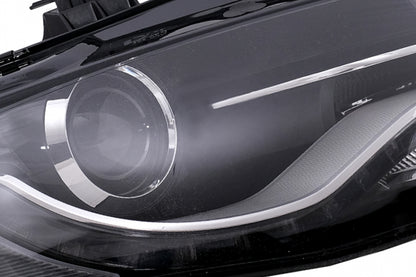 LED DRL Headlights Black for Audi A4 B8 8K Xenon LHD (2009–10.2011)