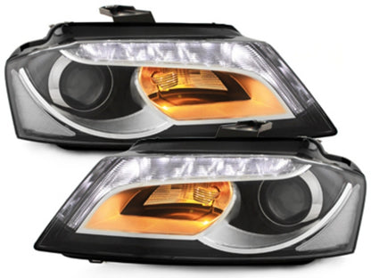 LED DRL Headlights Facelift Design Black for Audi A3 8P / 8P1 / 8PA (2009–2013)