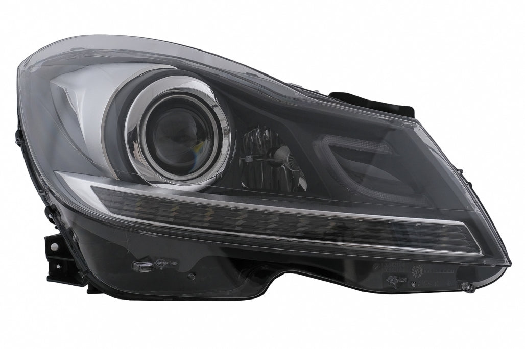 LED DRL Headlights with Dynamic Sequential Turn Signal for Mercedes C-Class W204 S204 Facelift (2011–2014)