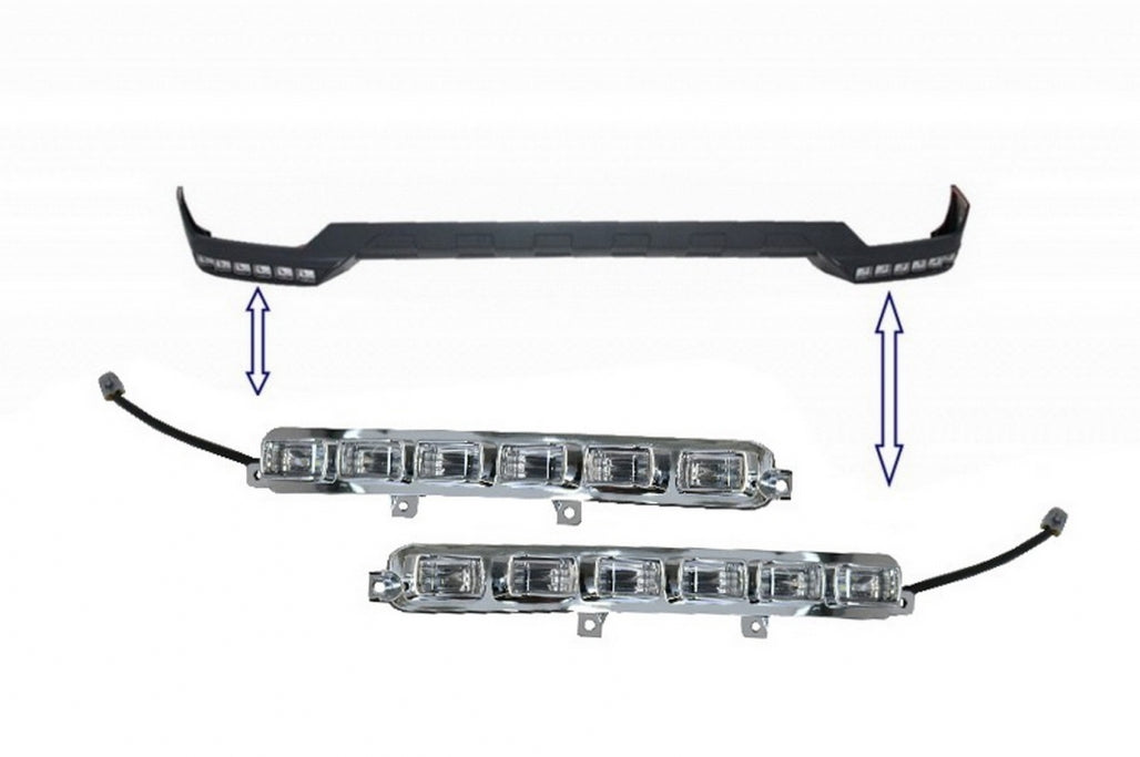 LED DRL Lights for Front Bumper Spoiler Extension for Mercedes G-Class W463 (1989–2017)