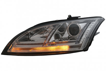 LED DRL Xenon Headlights with Dynamic Sequential Turn Signals for Audi TT 8J (2006–2010) Chrome