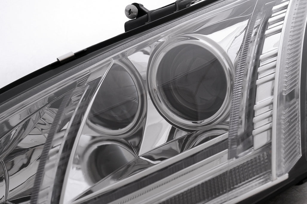LED DRL Xenon Headlights with Dynamic Sequential Turn Signals for Audi TT 8J (2006–2010) Chrome