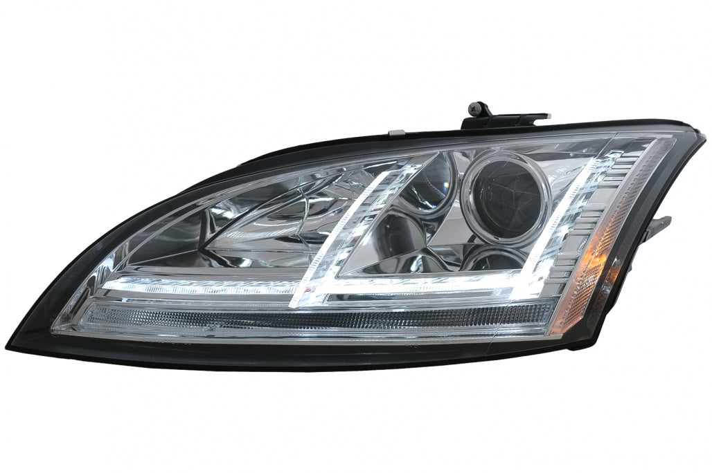 LED DRL Xenon Headlights with Dynamic Sequential Turn Signals for Audi TT 8J (2006–2010) Chrome
