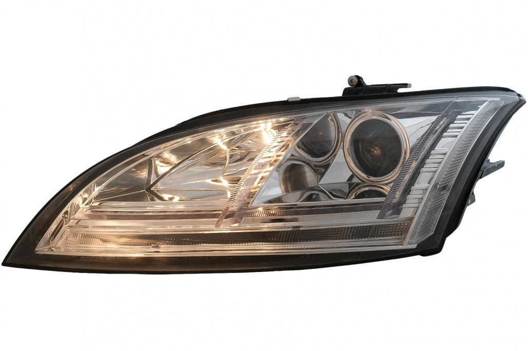 LED DRL Xenon Headlights with Dynamic Sequential Turn Signals for Audi TT 8J (2006–2010) Chrome