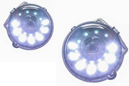 LED Headlights Bi-Xenon Look with DRL Covers for Mercedes G-Class W463 (1989–2012) Black
