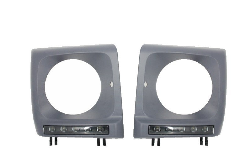LED Headlights Bi-Xenon Look with DRL Covers for Mercedes G-Class W463 (1989–2012) Black