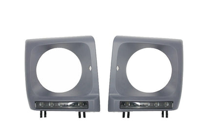 LED Headlights Bi-Xenon Look with DRL Covers for Mercedes G-Class W463 (1989–2012) Black