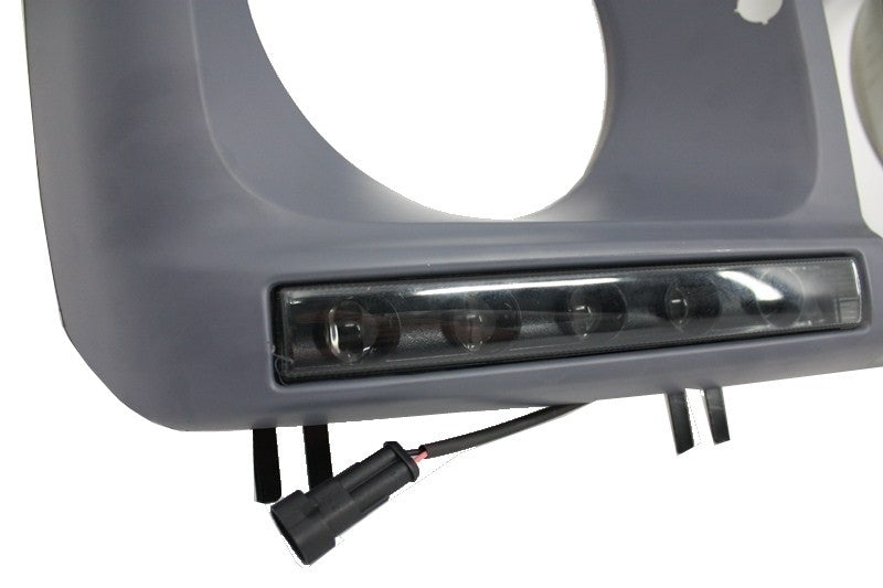 LED Headlights Bi-Xenon Look with DRL Covers for Mercedes G-Class W463 (1989–2012) Black