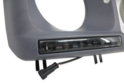 LED Headlights Bi-Xenon Look with DRL Covers for Mercedes G-Class W463 (1989–2012) Black