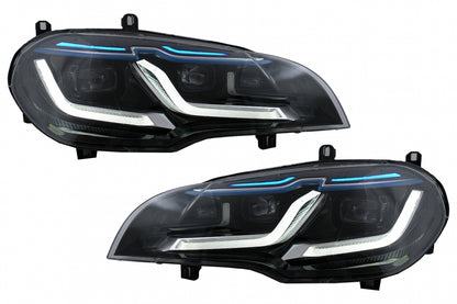 LED Headlights Black Conversion HID to LED for BMW X5 E70 (2007-2014)