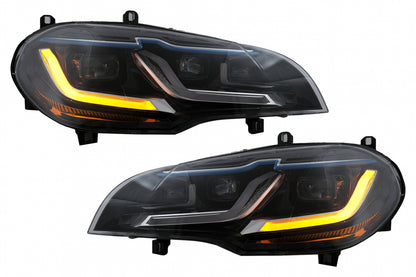 LED Headlights Black Conversion HID to LED for BMW X5 E70 (2007-2014)