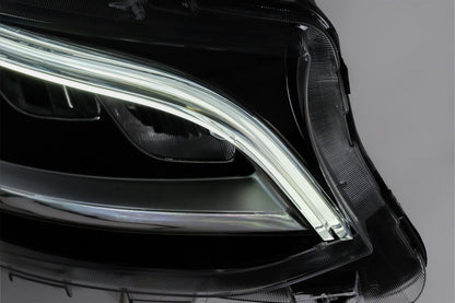 LED Headlights Black for Mercedes Sprinter III W907  W910 (2019–2027) for Halogen LHD