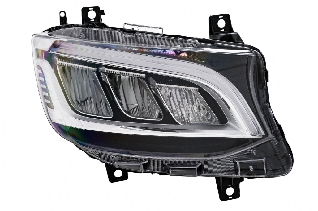 LED Headlights Black for Mercedes Sprinter III W907  W910 (2019–2027) for Halogen LHD