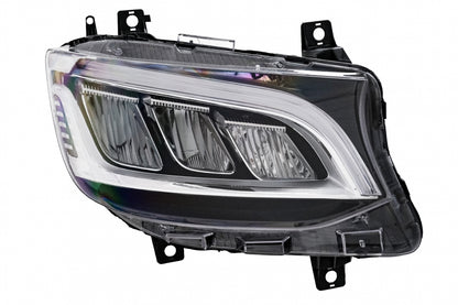 LED Headlights Black for Mercedes Sprinter III W907  W910 (2019–2027) for Halogen LHD