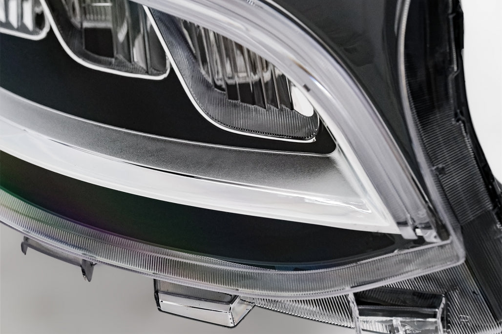 LED Headlights Black for Mercedes Sprinter III W907  W910 (2019–2027) for Halogen LHD