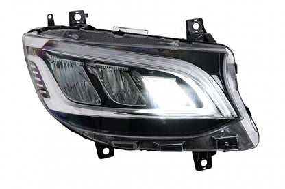 LED Headlights Black for Mercedes Sprinter III W907  W910 (2019–2027) for Halogen LHD