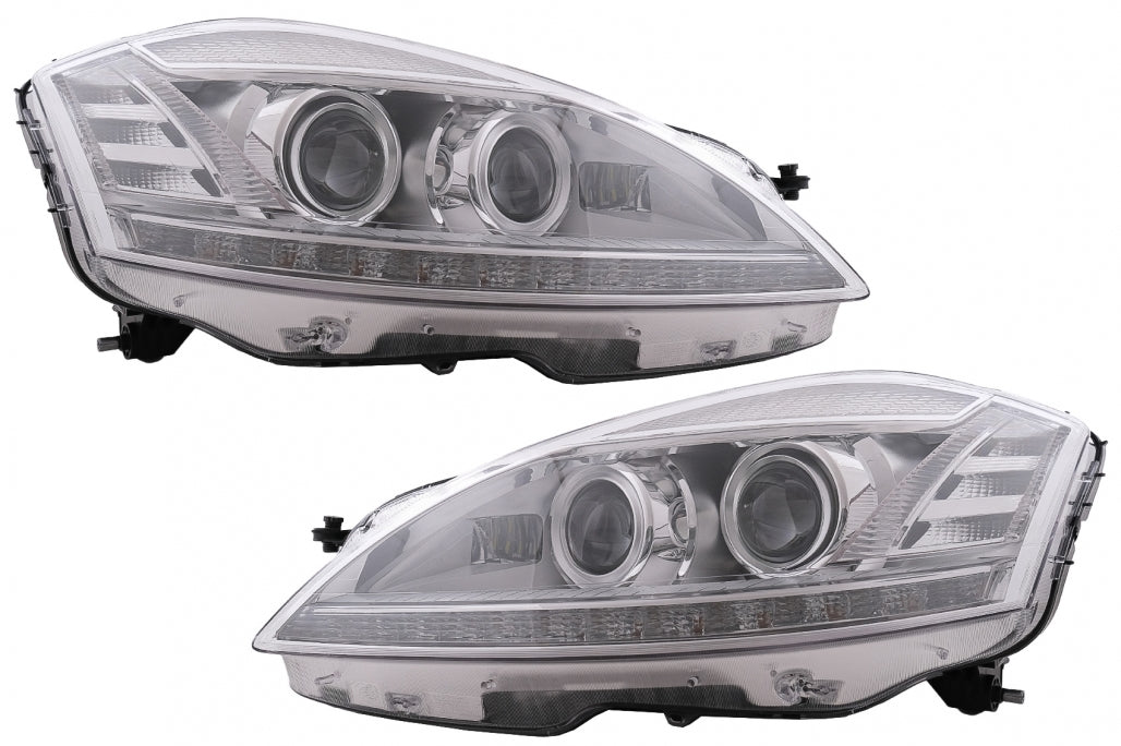 LED Headlights Facelift Look LHD for Mercedes S-Class W221 (2005–2009)