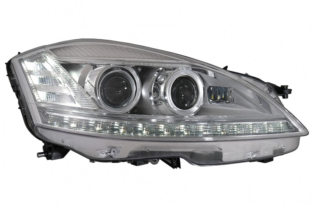LED Headlights Facelift Look with Sequential Dynamic Turning Lights for Mercedes S-Class W221 (2005–2009) LHD
