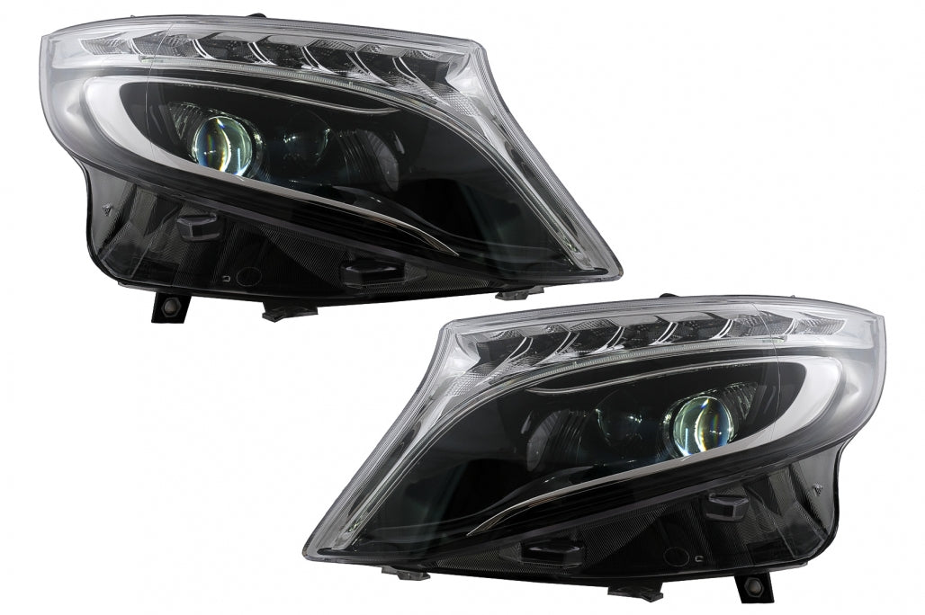 LED Headlights for Mercedes V-Class W447 Vito (2014–2017) Halogen LHD