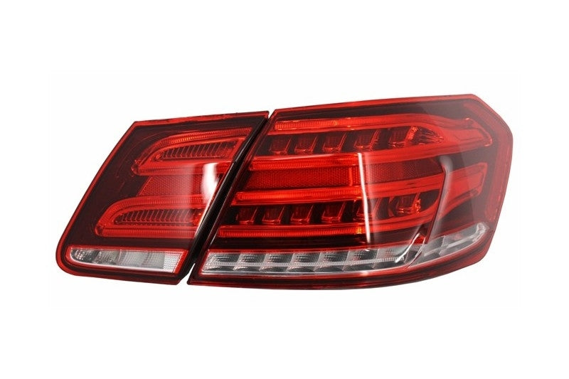 LED Light Bar Taillights Red Clear Facelift Conversion for Mercedes E-Class W212 Sedan (2009–2013)