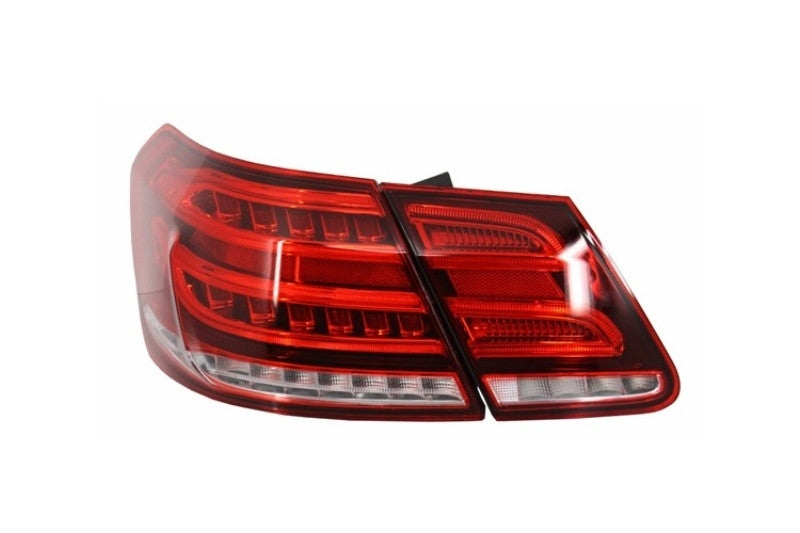 LED Light Bar Taillights Red Clear Facelift Conversion for Mercedes E-Class W212 Sedan (2009–2013)