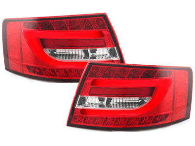 LED Light Bar Taillights Red  Crystal for Audi A6 4F Limousine (2004–2008)