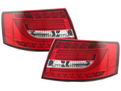 LED Light Bar Taillights Red  Crystal for Audi A6 4F Limousine (2004–2008)