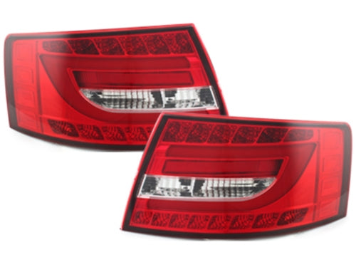 LED Light Bar Taillights Red  Crystal for Audi A6 4F Limousine (2004–2008)
