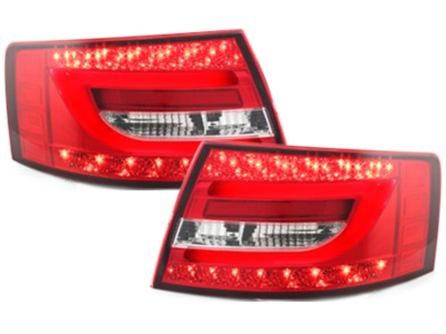 LED Light Bar Taillights Red  Crystal for Audi A6 4F Limousine (2004–2008)