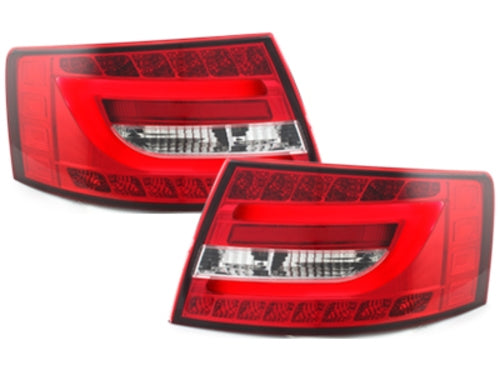 LED Light Bar Taillights Red  Crystal for Audi A6 4F Limousine (2004–2008)