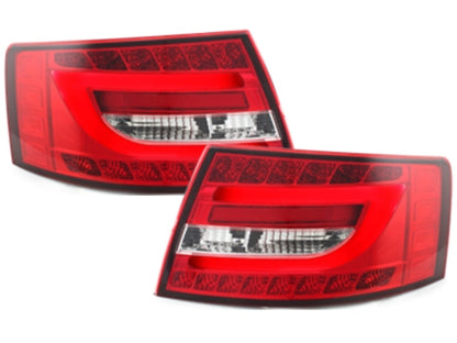 LED Light Bar Taillights Red  Crystal for Audi A6 4F Limousine (2004–2008)