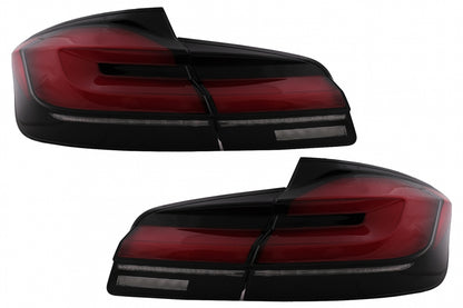 LED Taillights G30 Style Red Black Sequential for BMW 5 Series F10 (2011–2017)