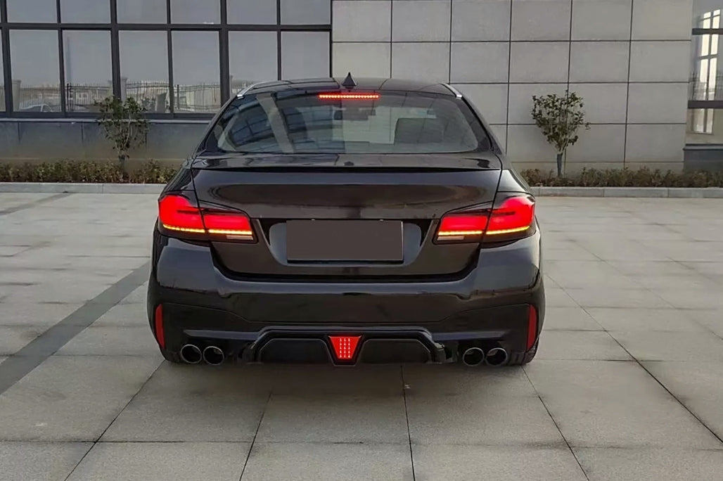 LED Taillights G30 Style Red Black Sequential for BMW 5 Series F10 (2011–2017)